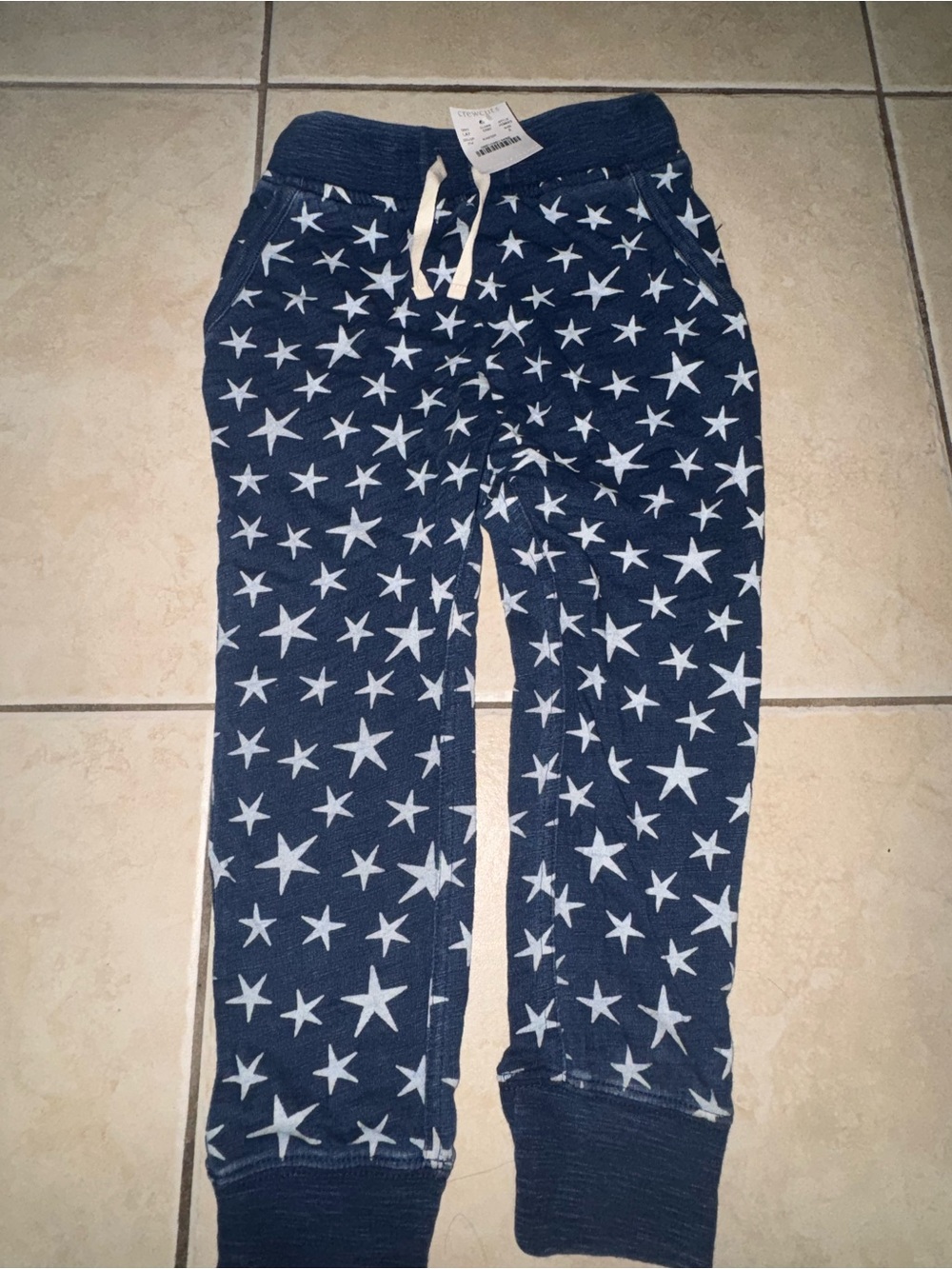 Crewcuts Navy and White Star Print sweatpants
